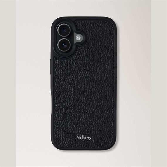 Mulberry Iphone 17 Case Black Small Classic Grain